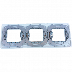 Placa 3 ventanas 6 módulos Niessen Stylo Blanco Alpino