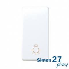 Pulsador estrecho Simon 27 Play (Blanco)