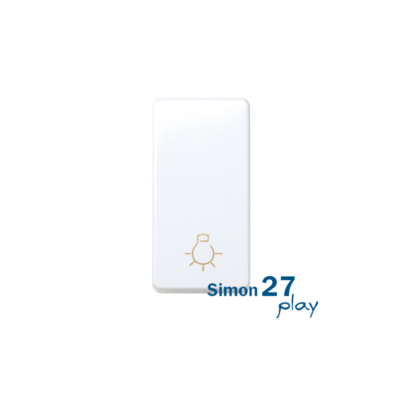 Pulsador estrecho Simon 27 Play (Blanco)