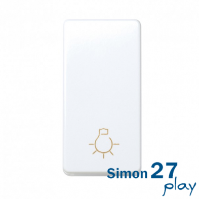 Pulsador estrecho Simon 27 Play (Blanco)