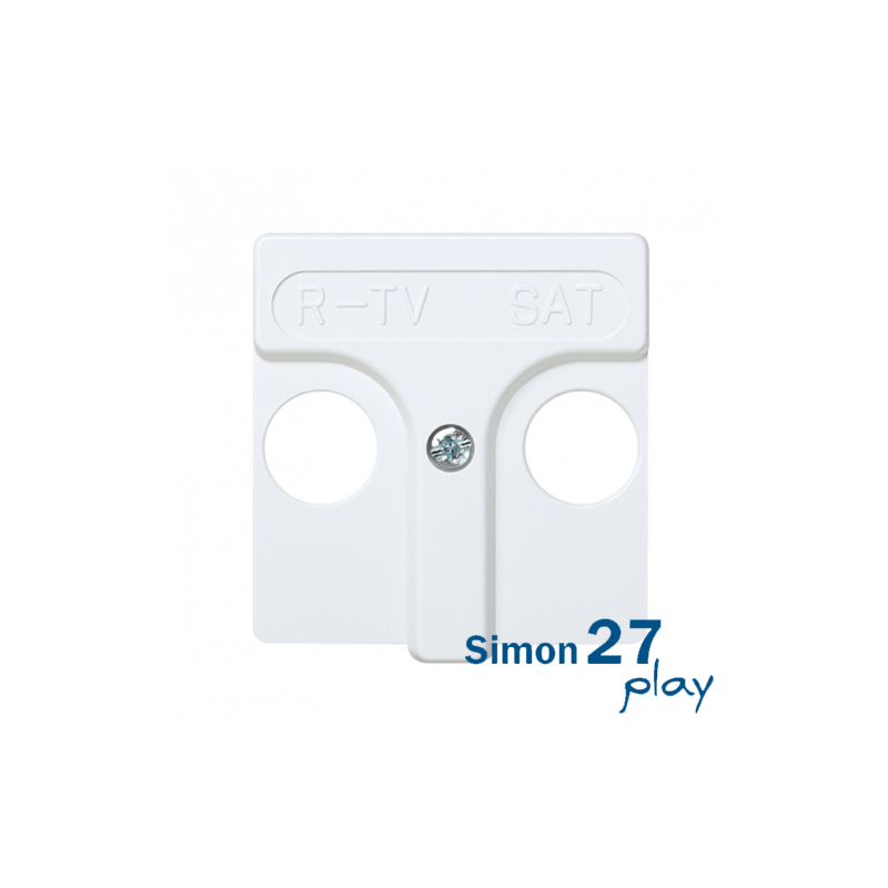 Tapa Toma R-TV+SAT Simon 27 (Blanco)