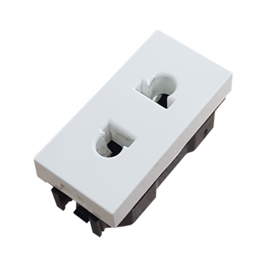 Base de enchufe Schuko Niessen Stylo Blanco Alpino (1 módulo) Base de enchufe Schuko Niessen Stylo Blanco Alpino (1 módulo)