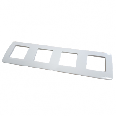 Placa 4 ventanas 8 módulos Niessen Stylo Blanco Alpino Placa 4 ventanas 8 módulos Niessen Stylo Blanco Alpino