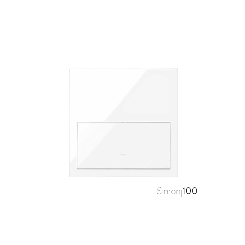Kit front para 1 elemento con 1 tecla blanco | Simon 100