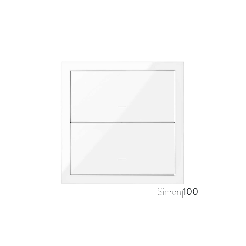 Kit front para 1 elemento con 2 teclas blanco | Simon 100