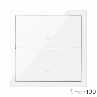 Kit front para 1 elemento con 2 teclas blanco Simon 100