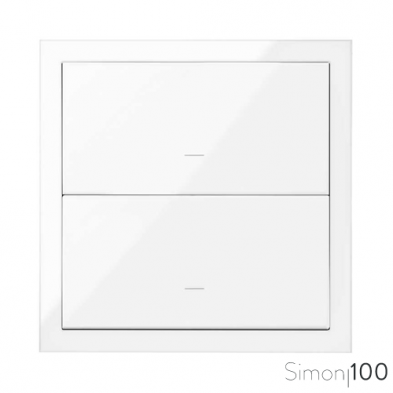 Kit front para 1 elemento con 2 teclas blanco | Simon 100