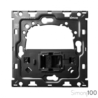 Kit back para 1 elemento con 1 conector informático RJ45 6 UTP con adaptador | Simon 100