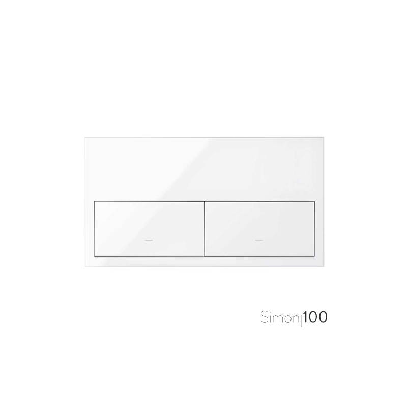 Kit front para 2 elementos con 2 teclas blanco Simon 100