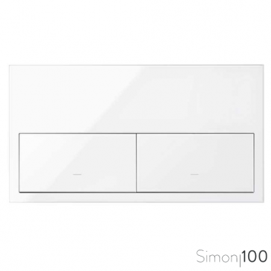 Kit front para 2 elementos con 2 teclas blanco Simon 100