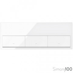 Kit front para 3 elementos con 3 teclas blanco | Simon 100