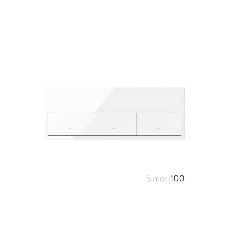 Kit front para 3 elementos con 3 teclas blanco | Simon 100
