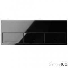Kit front para 3 elementos con 3 teclas negro | Simon 100