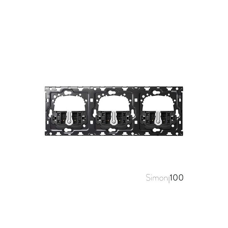 Kit back para 3 elementos con 3 conmutadores pulsantes | Simon 100