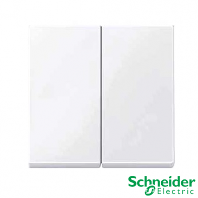 Tecla doble Schneider Serie Elegance Blanco Activo