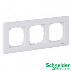 Marco 3 elementos Schneider Serie Elegance Blanco Activo