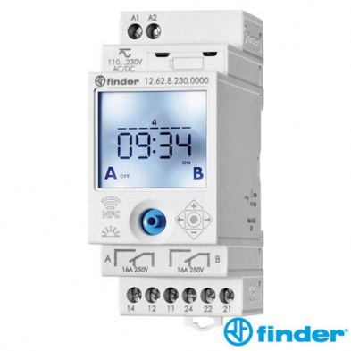 Interruptor Horario Digital Semanal Finder 12.62 