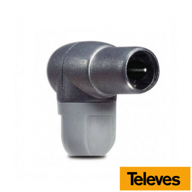 Conector "F Rápido" acodado blindado