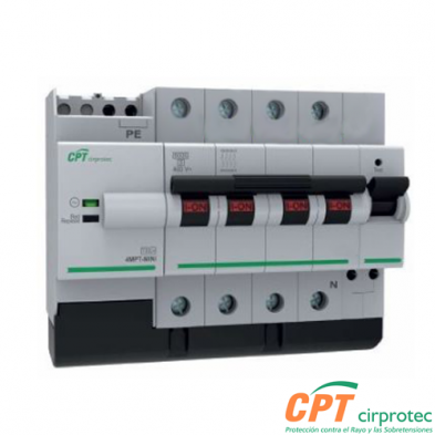 Protector combinado DPS+POP contra sobretensiones transitorias y permanentes + IGA 40A