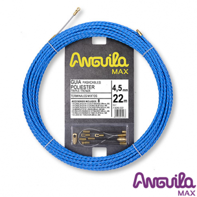 GUÍA PASACABLES POLIESTER TRIPLE TRENZADO 4.5MM ANGUILA