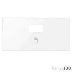Tapa para 1 Conector USB Blanco Simon 100