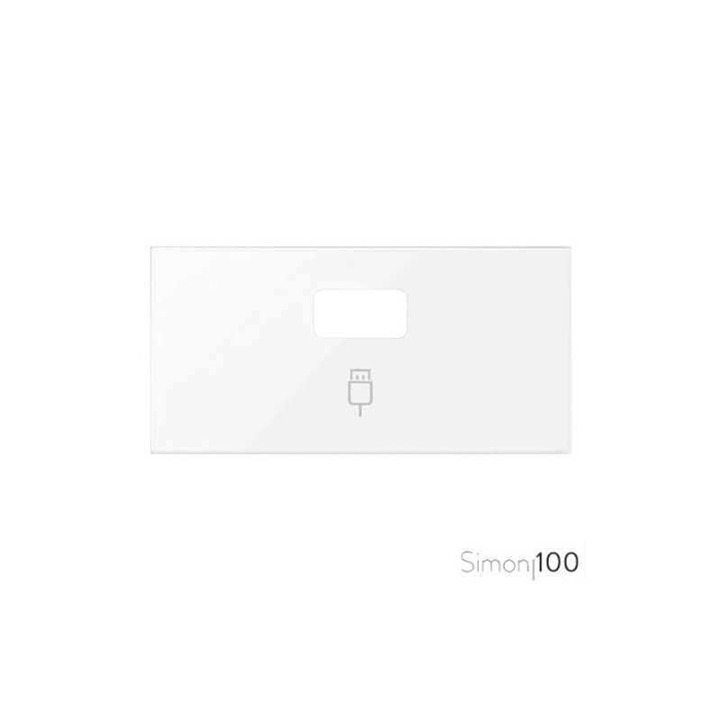 Tapa para 1 Conector USB Blanco Simon 100