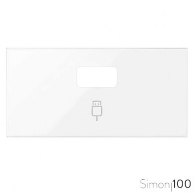 Tapa para 1 Conector USB Blanco Simon 100