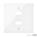 Tapa para Cargador USB 2 Conectores 5Vdc tipo A Blanco Simon 100