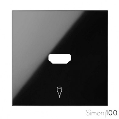 Tapa Conector HDMI Negro Simon 100