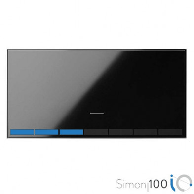 Tecla IO para Interruptor Regulable Negro Simon 100 Tecla IO para Interruptor Regulable Negro Simon 100