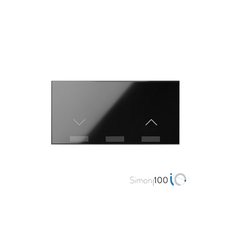 Tecla IO para Interruptor de Persianas Negro Simon 100