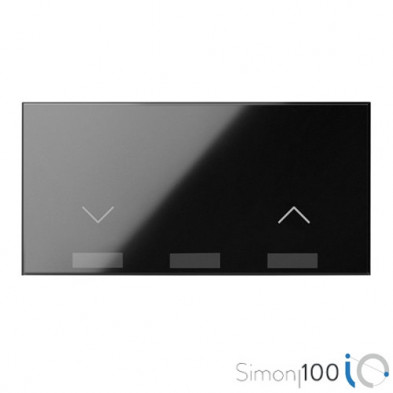 Tecla IO para Interruptor de Persianas Negro Simon 100 Tecla IO para Interruptor de Persianas Negro Simon 100