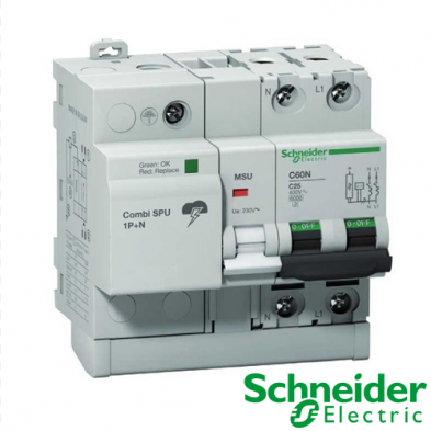 Protección combinada contra sobretensiones Combi SPU 1P+N 32 A Schneider Electric