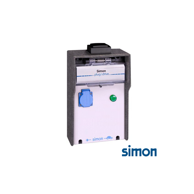 Caja IP44 Básica 1 Toma Schuko 3,6 kW con medición de energía por toma