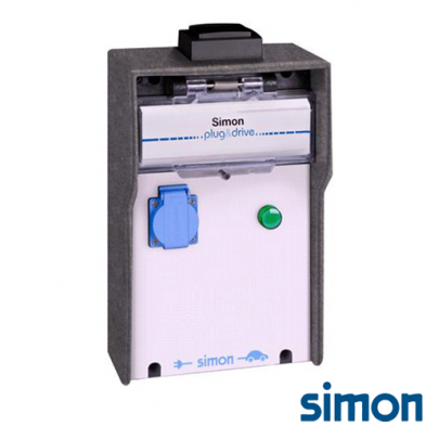 Caja IP44 Básica 1 Toma Schuko 3,6 kW con medición de energía por toma
