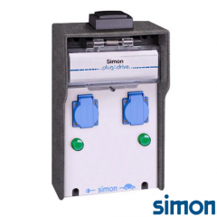 Caja IP44 Básica 2 Tomas Schuko 7,2 kW con medición de energía por toma