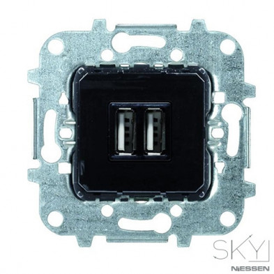 Toma Cargador USB Doble 1.5A 5V Niessen Sky 8185