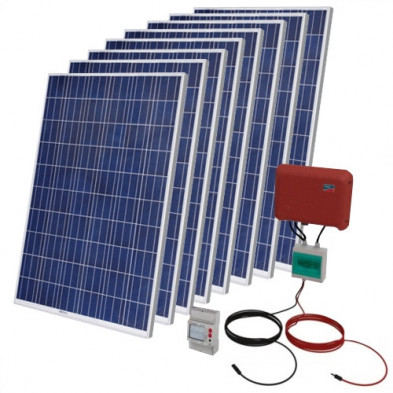 Kit Solar Autoconsumo Fotovoltaico 2000 WP + Instalación + Legalización + Registro + Armario Protecciones