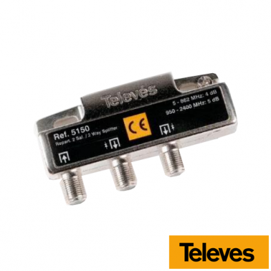 Repartidor 2 Salidas 5-2400 MHz 4/5 dB 5150 Televes