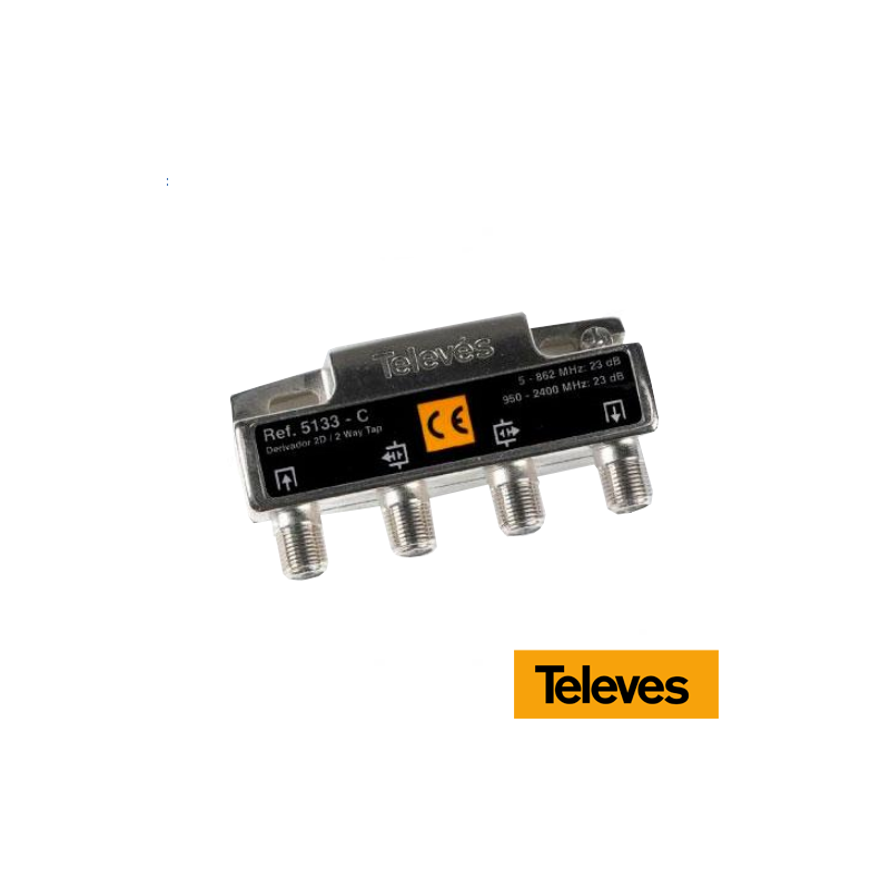 Derivador 2 salidas 23 dB tipo C Conectores F