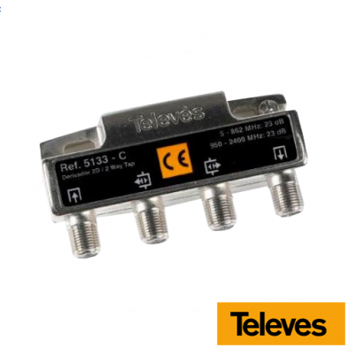 Derivador 2 salidas 23 dB tipo C Conectores F