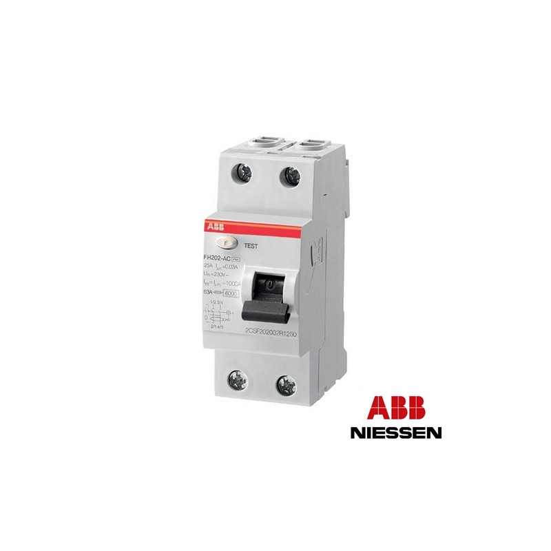 Interruptor Diferencial FH202 Clase AC 40A 30mA ABB