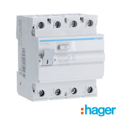 Interruptor Diferencial 4P 40A 300mA tipo AC Hagger CFC725J