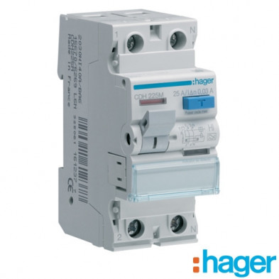 Interruptor diferencial tipo A superinmunizado, 2P, 25A, 30mA