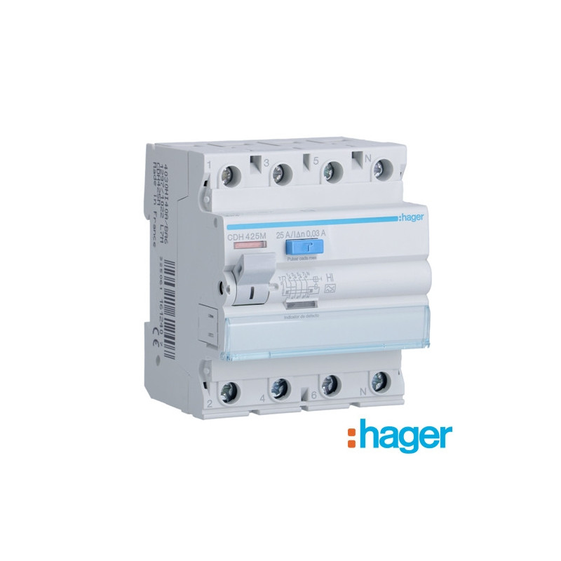 Interruptor diferencial tipo A superinmunizado 4P 25A 30mA