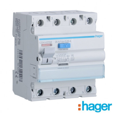 Interruptor diferencial tipo A superinmunizado 4P 25A 30mA