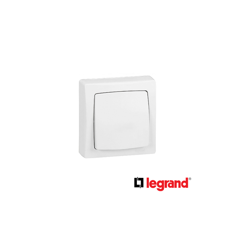 Interruptor Conmutador Superficie + Marco Legrand Oteo