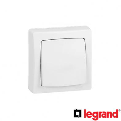 Interruptor Conmutador Superficie + Marco Legrand Oteo