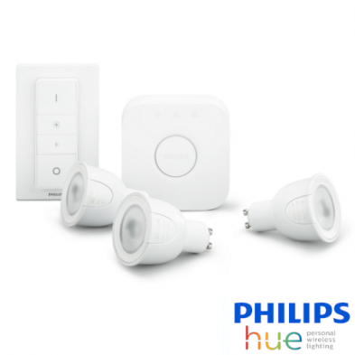 KIT de INICIO Philips HUE 3 Bombillas GU10