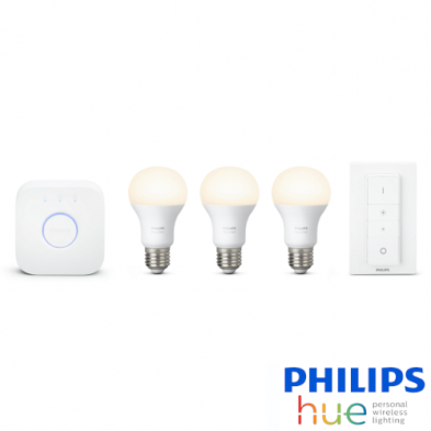 KIT de Inicio Philips HUE E27 Luz Blanca Cálida